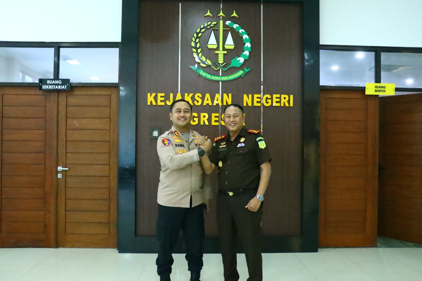 Perkuat Sinergi Penegakan Hukum, Kapolres Gresik Silaturahmi ke Kejaksaan Gresik